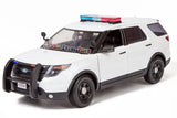 2015 Ford Explorer Police Interceptor Utility Unmarked White 1:18 Diecast Model Toy Car by MOTORMAX 73541