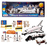 20 Pieces Space Shuttle Playset with Astronaut Moon Rover Satellite Rock Launch Space Adventure Toy Playset