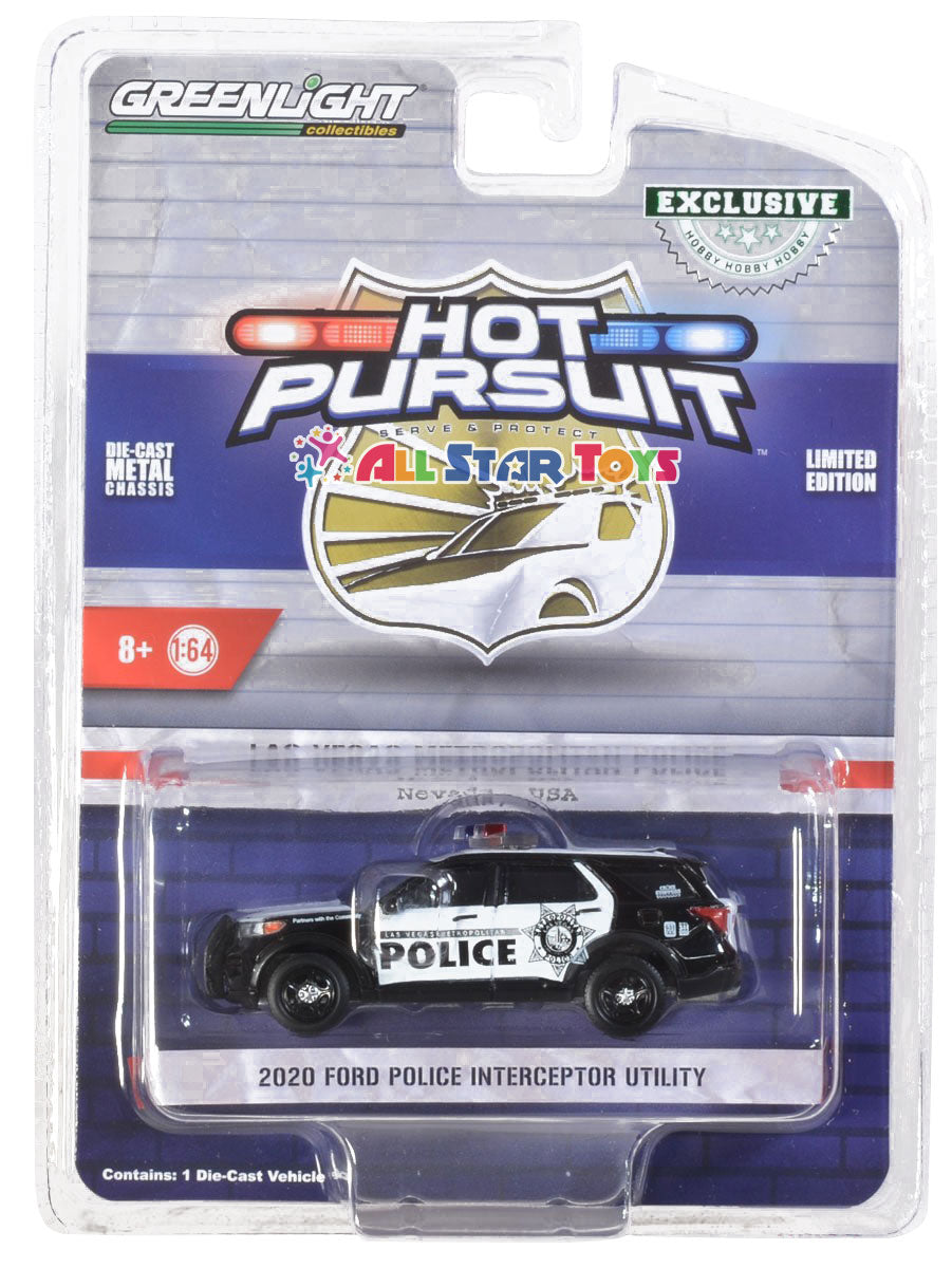 ミニカー GREENLIGHT POLICE Greenlight 1:64 Scale 2020 Ford Police Interceptor Las Vegas Hot