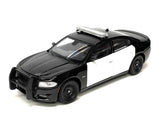 Welly 1:24 2016 Dodge Charger R/T Police Pursuit (Plain Black & White 2 tone) MiJo Exclusives 24079P-WBKWH