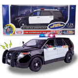 2015 Ford Explorer Police Interceptor Utility with Light and Sound 1:24 Diecast Model Toy Car by MOTORMAX 79536