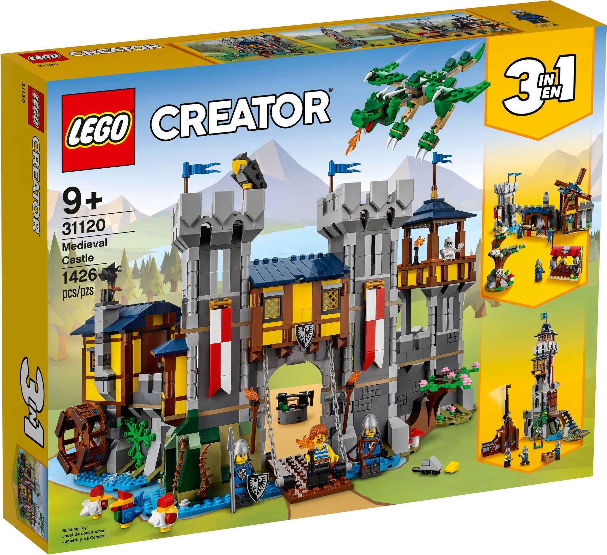 Simuler slette Mindre LEGO Creator 3in1 Medieval Castle 31120 Building Kit; Castle with Moat –  All Star Toys