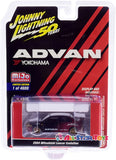 Johnny Lightning 1:64 Scale 50th 2004 Mitsubishi Lancer Evolution Advan Yokohama Black/Red JLCP7216