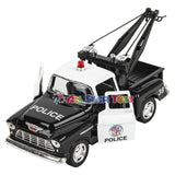 1955 Chevy Stepside Police Tow Truck  5" Diecast Pull Back 1:32 Scale Kinsmart KT5330DP