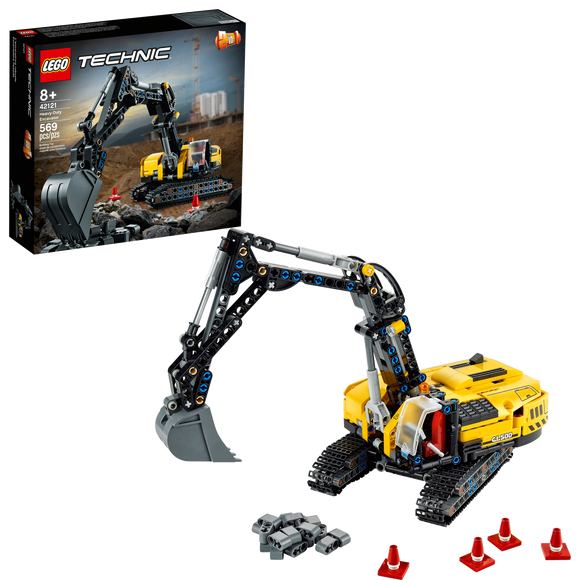 LEGO® Technic™ Heavy-Duty Excavator 42121 Toy Building Kit Construction Toys (569 Pieces)