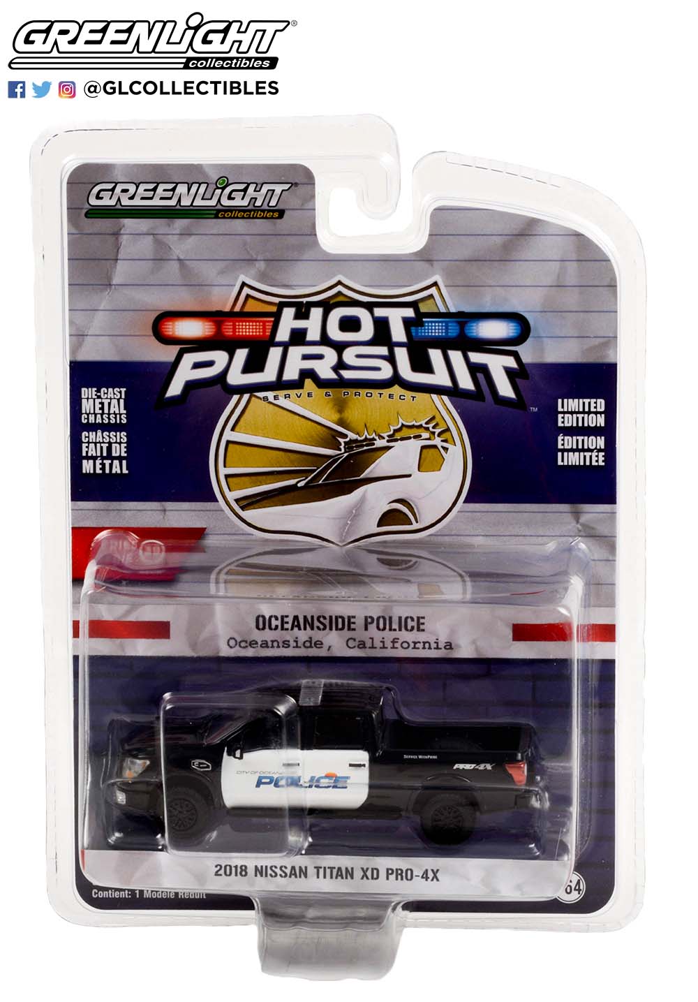 Greenlight 1:64 Hot Pursuit Series 39 - 2018 Nissan Titan XD Pro