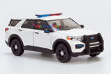 Greenlight 43004 1:64 Scale Hot Pursuit 2022 Ford Police Interceptor Utility Unmarked White