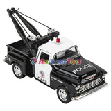1955 Chevy Stepside Police Tow Truck  5" Diecast Pull Back 1:32 Scale Kinsmart KT5330DP