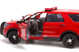 2015 Ford Police Interceptor Utility Fire Marshal Fire Chief Vehicle Fire Truck 1/18 Scale Diecast Model Car Motormax 73545 Fire Dept Command Unit