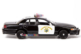 MOTORMAX 1:43 1999 Ford Crown Victoria California Highway Patrol CHP Police Interceptor Diecast Model 79454