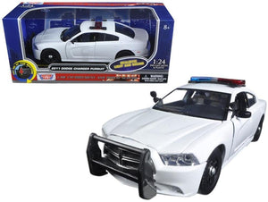 2011 Dodge Charger Police Pursuit Car with Light and Sound 1:24 Diecast Model Toy Car by MOTORMAX 79532