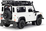 Land Rover Defender with Roof Rack White and Black 1/24 Diecast Model Car by Welly 22498