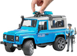 Bruder 02597 Land Rover Defender Station Wagon Police vehicle with Figurine