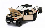 JADA 1:24 Toyota FJ Cruiser with Roof Rack Beige with White Top