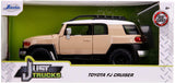 JADA 1:24 Toyota FJ Cruiser with Roof Rack Beige with White Top