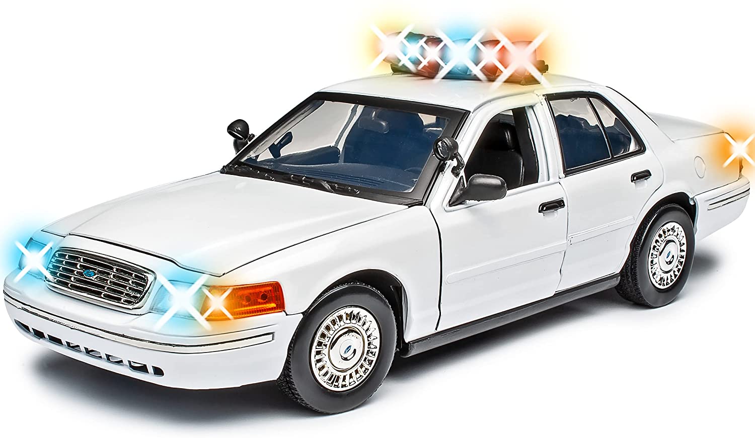 Motormax 1:18 2001 Ford Crown Victoria Police Light & Sound