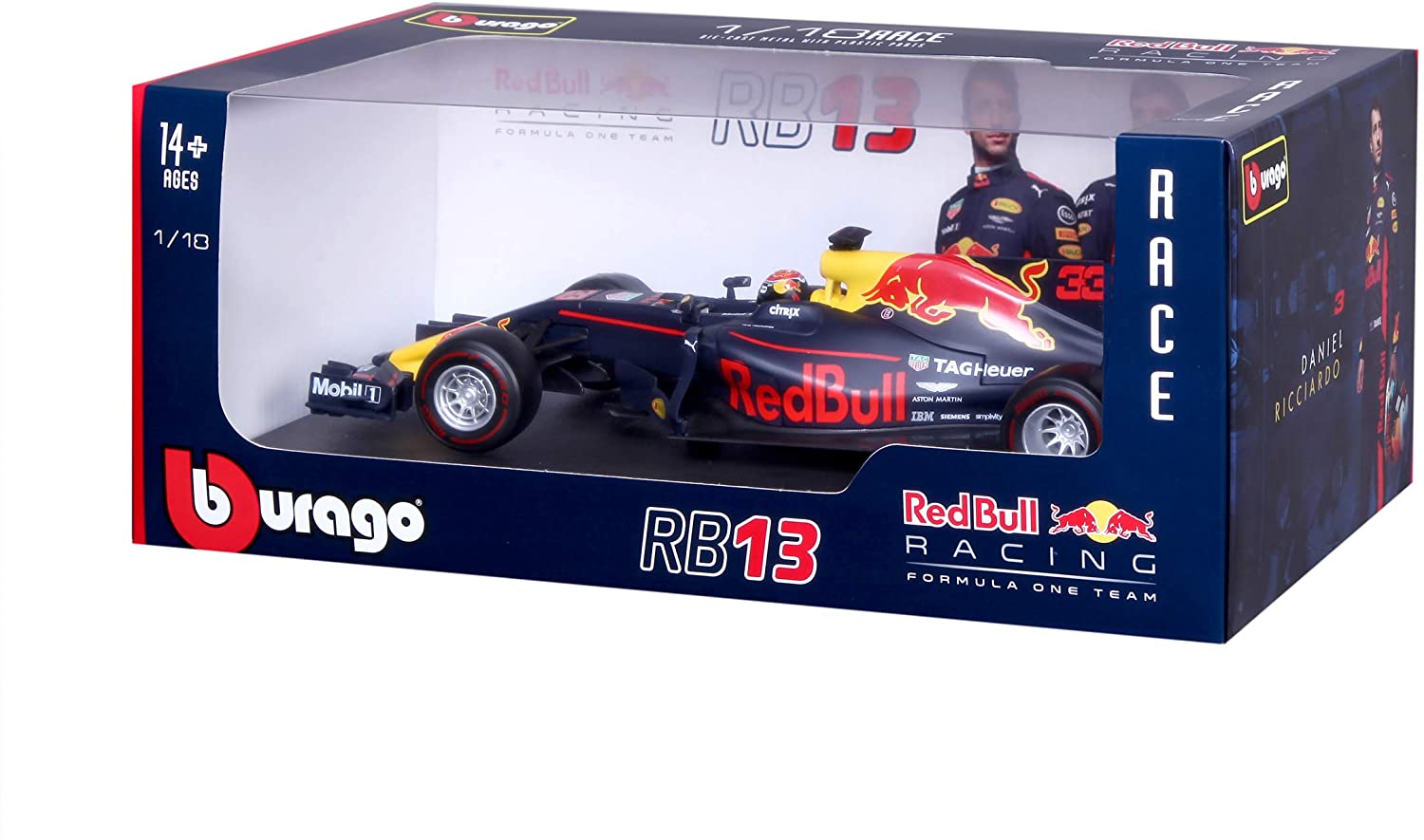 Bburago 1:18 Red Bull Racing Tag Heuer RB13 (2017 Max Verstappen