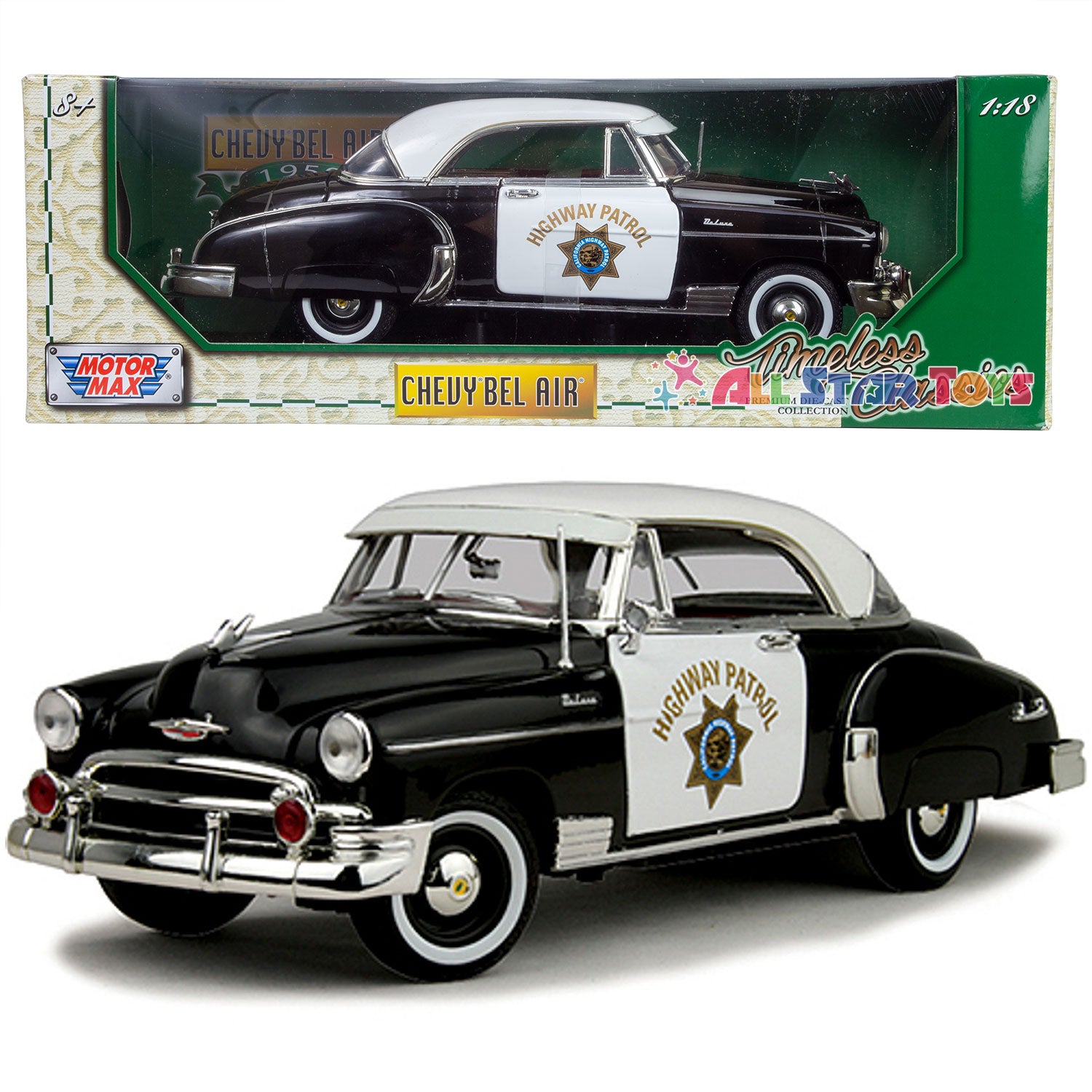 1950 Chevy Bel Air California Highway Patrol CHP Police Car 1:18 