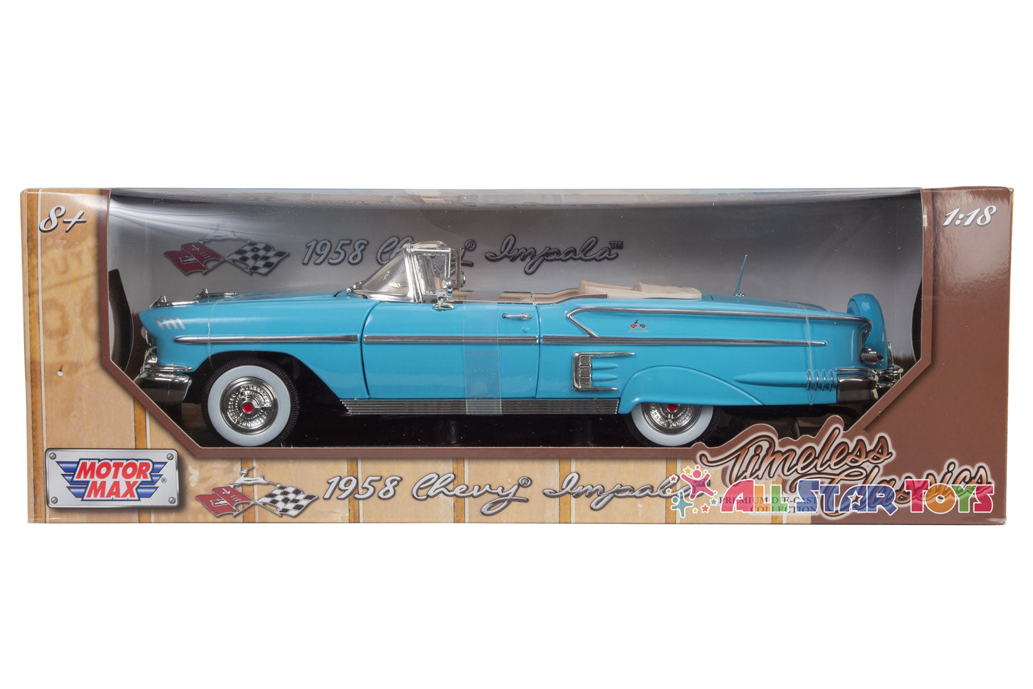 1:18 Scale 1958 Chevrolet Impala Diecast Model by Motormax 73112