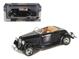 1934 Ford Coupe Convertible 1:24 Scale Diecast Model Car MotorMax 73218