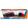 Mini Cooper S Countryman with Travel Trailer Black and Red 