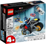 LEGO® Marvel Captain America and Hydra Face-Off 76189 Collectible Building Kit; Captain America and Motorcycle Set (49 Pieces)