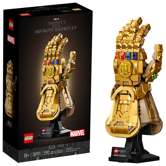 LEGO® Marvel Infinity Gauntlet 76191 Collectible Building Kit; Thanos Right Hand Gauntlet Model with Infinity Stones (590 Pieces)
