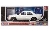 2010 Ford Crown Victoria Undecorated Police Car Sleektop with Builder Kit (Optional Push Bar & Light Bar) White 1:24 Scale Diecast Model by Motormax 76469