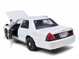 2010 Ford Crown Victoria Police Pursuit Car Unmarked White 1:24 Diecast Model Toy Car by MOTORMAX 76932