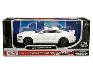Motormax 1:24 2018 Ford Mustang GT with Lightbar (White) – Law Enforcement and Public Service 76979