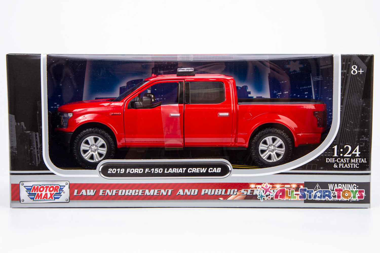 Ford F-150 Lariat Crew Cab 2019 Rouge - Modèle Réduit 1:27 MOTORMAX - Neuf - Collection