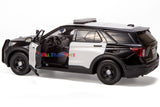 IN-STOCK! 2022 Ford Explorer Police Interceptor Utility Unmarked BLACK&WHITE with Light Bar 1:24 Diecast Model Toy Car by MOTORMAX 76988 BLACK&WHITE