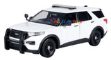 IN STOCK!  2022 Ford Explorer Police Interceptor Utility Unmarked White with Light Bar 1:24 Diecast Model Toy Car by MOTORMAX 76988
