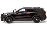 IN-STOCK! 2022 Ford Explorer Police Interceptor Utility Unmarked Black SLEEKTOP 1:24 Diecast Model Toy Car by MOTORMAX 76990