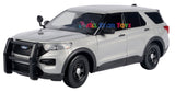 IN-STOCK! 2022 Ford Explorer Police Interceptor Utility Unmarked Silver SLEEKTOP 1:24 Diecast Model Toy Car by MOTORMAX 76990