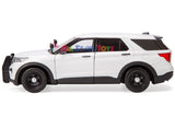 IN-STOCK! 2022 Ford Explorer Police Interceptor Utility Unmarked White SLEEKTOP 1:24 Diecast Model Toy Car by MOTORMAX 76990