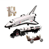 20 Pieces Space Shuttle Playset with Astronaut Moon Rover Satellite Rock Launch Space Adventure Toy Playset