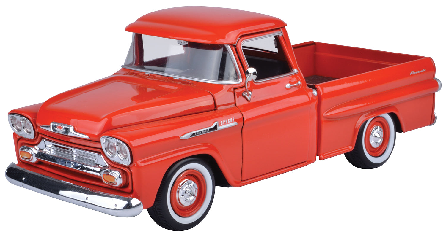 Timeless Legends 1958 Chevrolet Apache Fleetside Pickup 1:24 Scale Die Model Blue By Motor Max 79311ac Ltbl 2