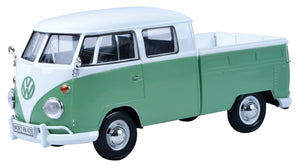 Volkswagen Bus Type 2 (T1) Double Cab Pickup Truck 1:24 Diecast Model Car MotorMax 79343