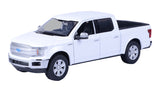 2019 Ford F-150 Lariat Crew Cab Pickup Truck 1:27 by MotorMax 79363 WHITE