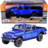 2021 Jeep Gladiator Overland (Open Top) 1:27 Scale Diecast Model Car Blue/Red Motormax 79367