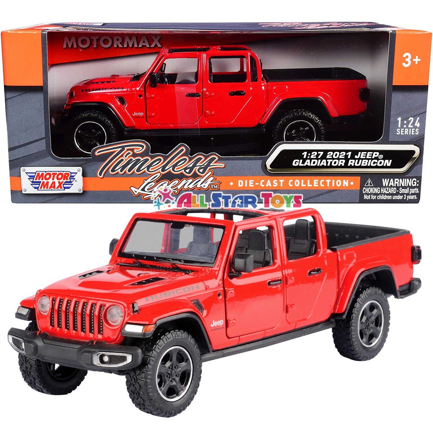 2021 Jeep Gladiator Rubicon (Open Top) 1:27 Scale Diecast Model