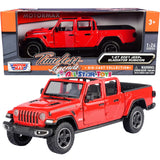 2021 Jeep Gladiator Rubicon (Open Top) 1:27 Scale Diecast Model Car Blue/Red Motormax 79370
