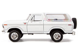 MOTORMAX 1978 FORD BRONCO CUSTOM WHITE WITH CAP AND SPEAR TIRE PICKUP TRUCK 1:24 SCALE 79371 ALL STAR TOYS EXCLUSIVE