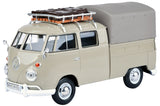 Volkswagen Type 2 (T1) Pickup w/ roof rack + suitcase + tarpaulin cover 1:24 Model by MotorMax 79553