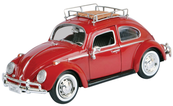 1966 Volkswagen Beetle - with Roof Luggage Rack 1:24 Scale Diecast Model by MotorMax 79559