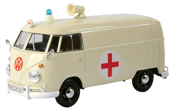 1:24 Scale Volkswagen Type 2 (T1) - Ambulance Diecast Model Toy Car by MotorMax 79565