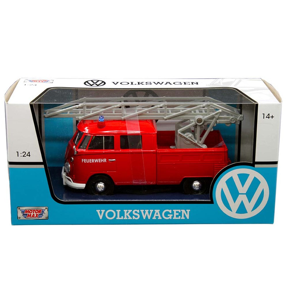 Motormax Volkswagen VW Type 2 (T1) Fire Truck Pickup with Aerial Ladde ...