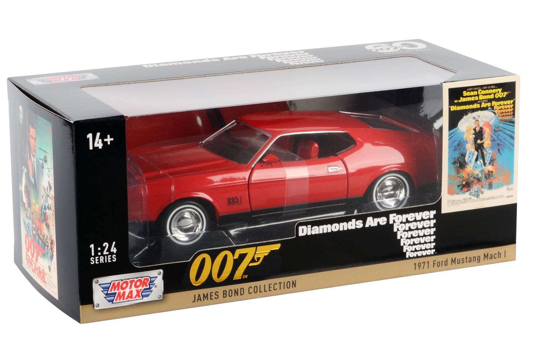 JAMES BOND 1971 FORD MUSTANG MACH 1 1/24 MODEL CAR 