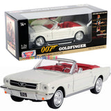 JAMES BOND 1964 FORD MUSTANG CONVERTIBLE 1/24 DIECAST MODEL CAR "GOLDFINGER" EDITION BY MOTORMAX 79852